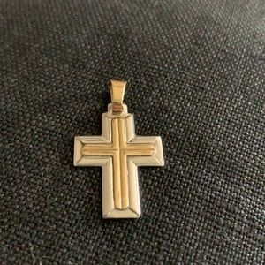 14k Milor Two-Tone Cross Italy